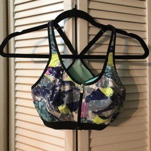 VSX SPORT -VICTORIA'S SECRET ZIP FRONT HOOK FRONT SPORTS BRA SIZE 34B